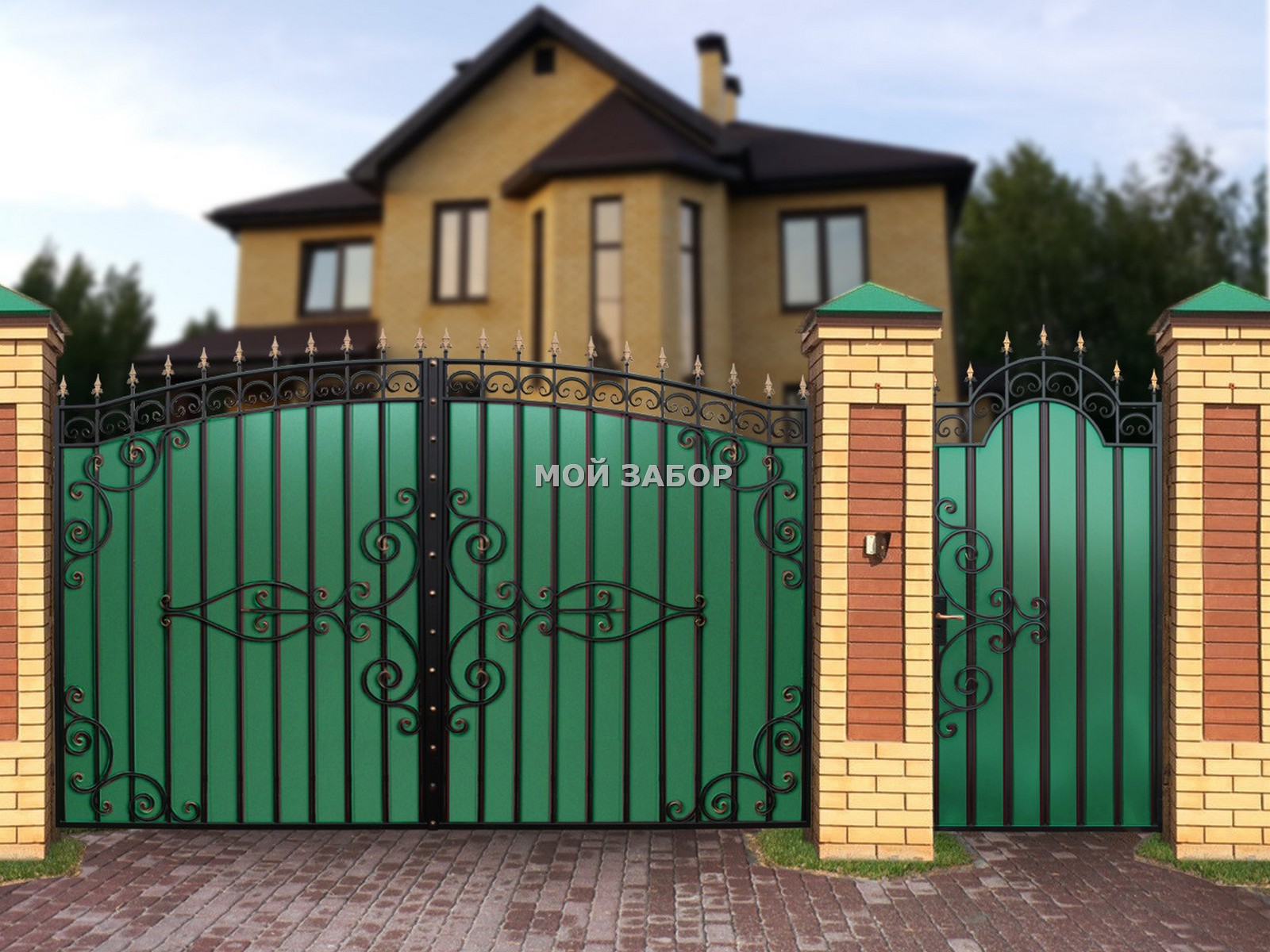 Ворота распашные кованные - Ворота распашные кованные