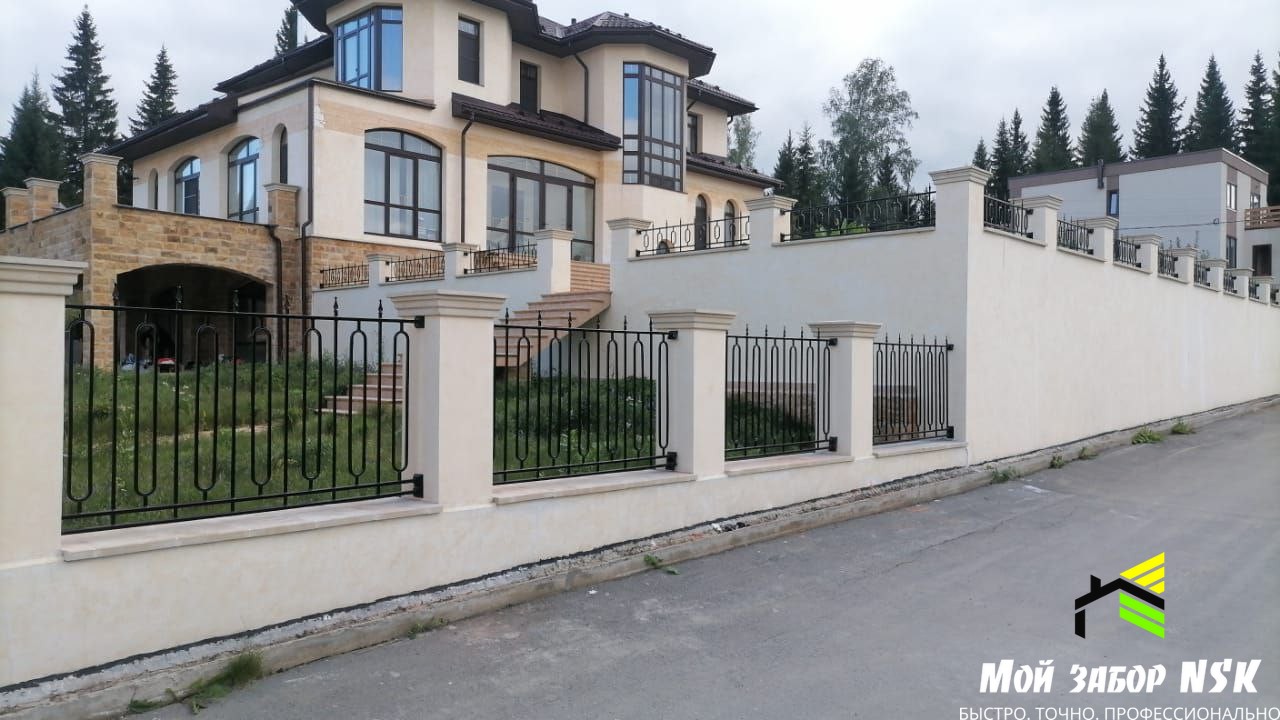 Изготовление и монтаж кованного забора, ворот и калитки в Новосибирске